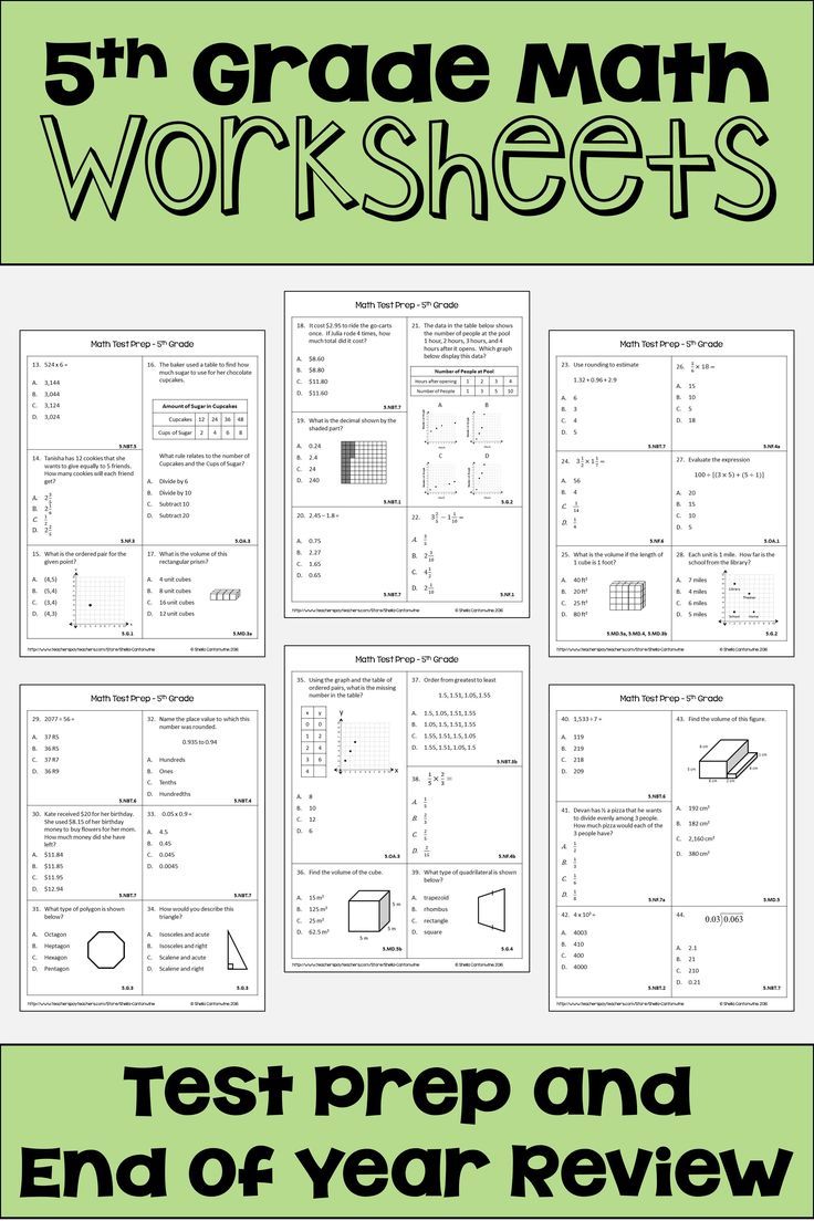 Interactive 5Th Grade Math Review Worksheets Engaging Practice For