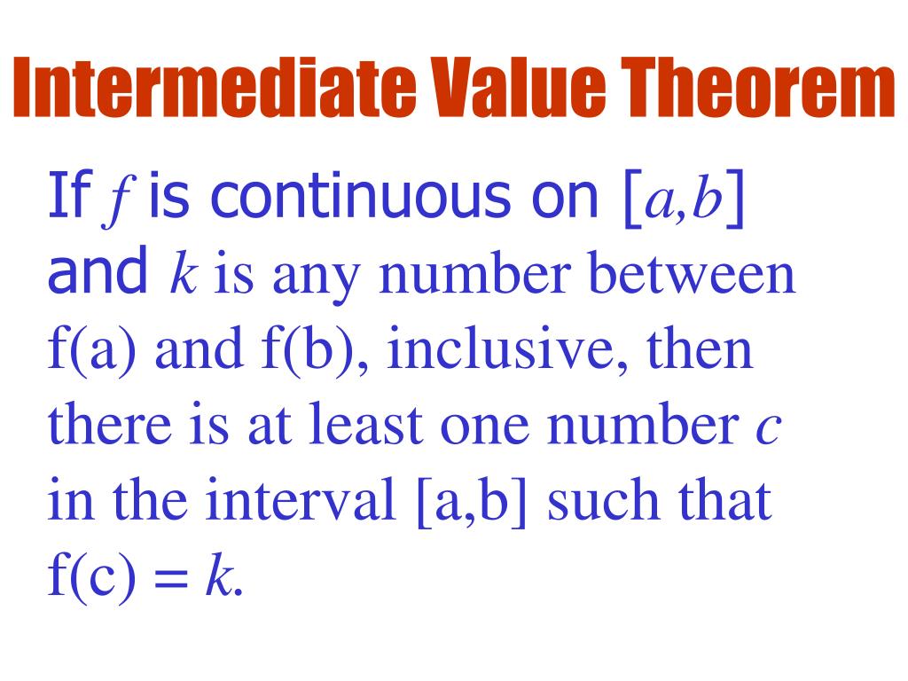 Intermediate Value Theorem Worksheets