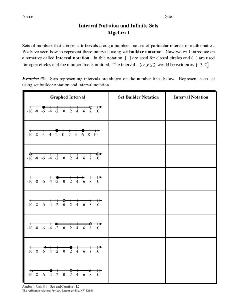 Interval Notation Worksheet With Answers Englishworksheet My Id