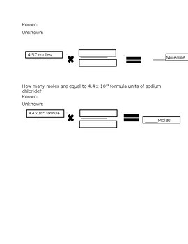 Intro To Mole Conversions Worksheet By Your Favorite Chemistry Teacher