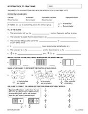 Introduction To Fractions Worksheet Education Com Introduction To