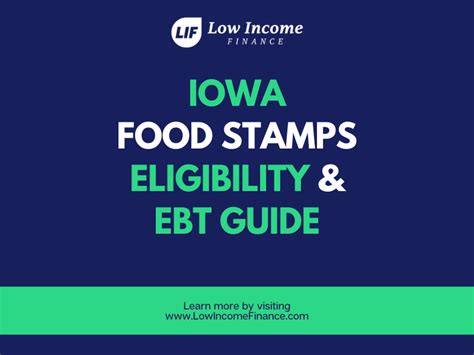 Iowa Food Stamps And Ebt Guide Low Income Finance