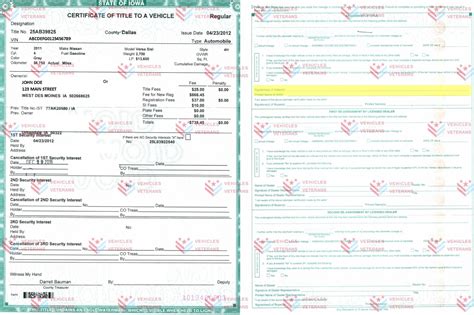 Iowa Vehicle Donation Title Information