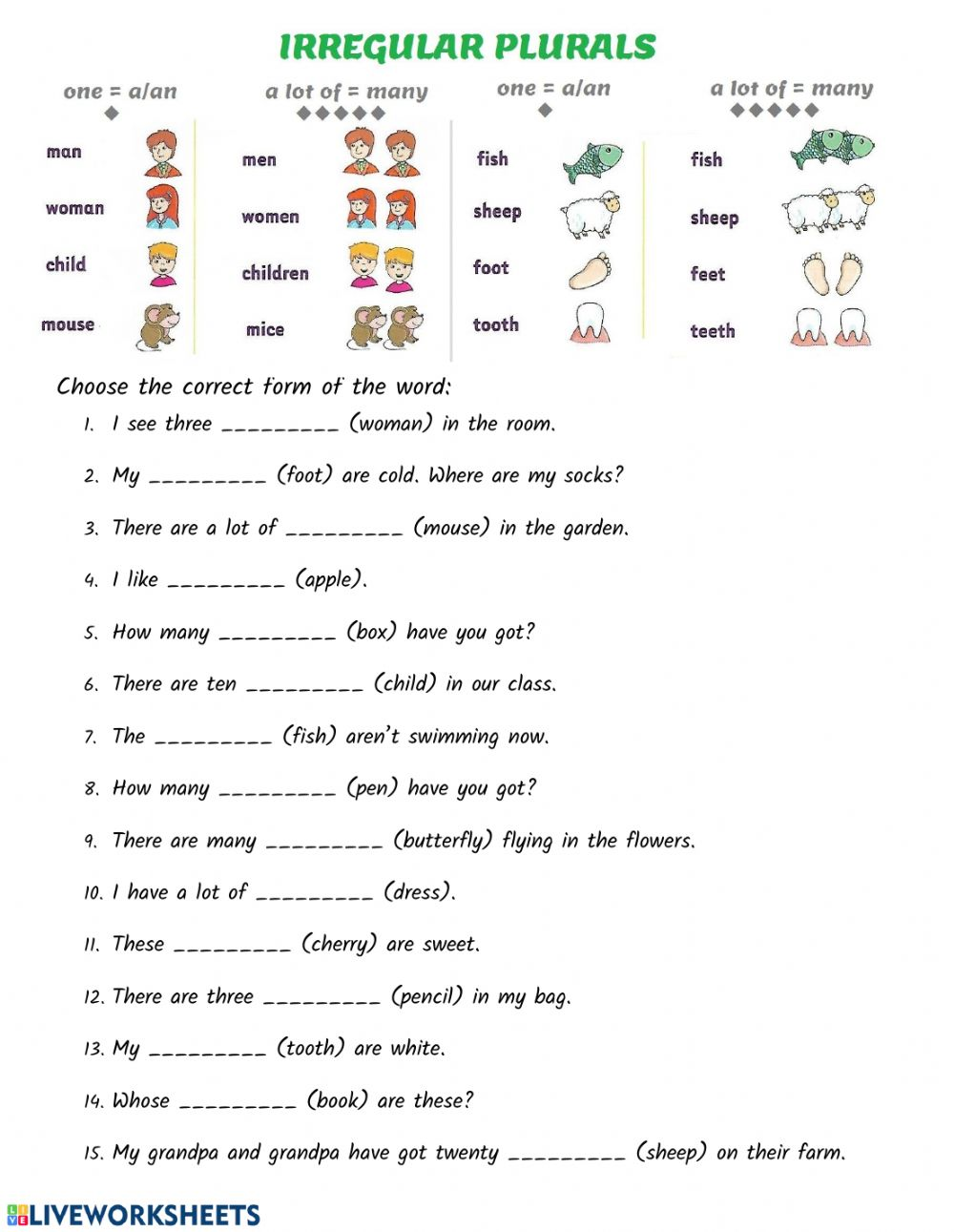 Irregular Plurals Domino English Esl Worksheets Pdf Doc