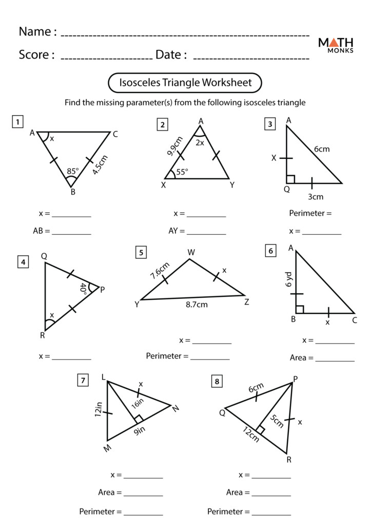 Isosceles and Equilateral Triangles Worksheet Answers Guide