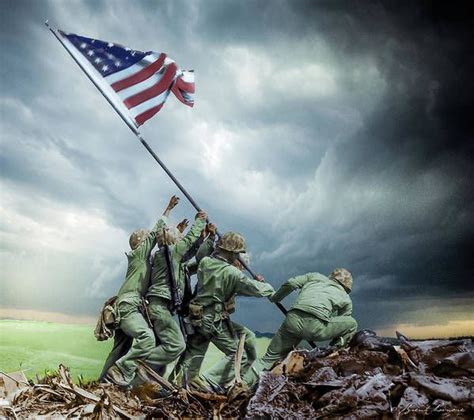 Iwo Jima 2Nd Flag Raising Restored Poster By Brent Shavnore In 2021