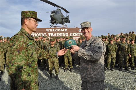 Japanese Soldiers Train At National Training Center For The First Time