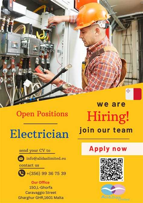 Electrician Repairer Job Opening Available