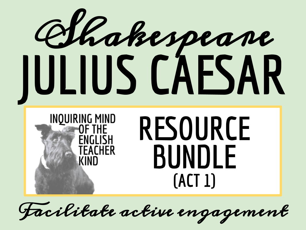 Julius Caesar Act 5 Quiz And Close Reading Analysis Worksheets Bundle