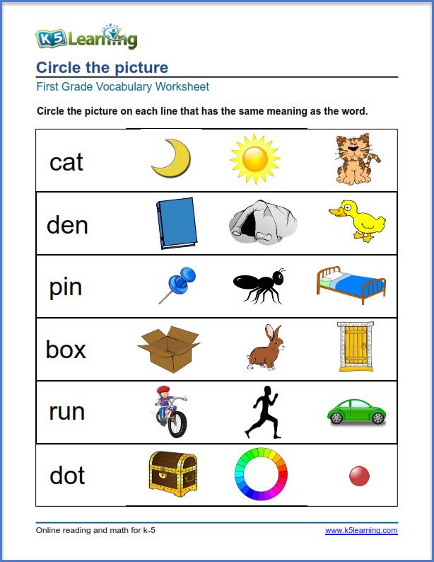 K5 Learning English Worksheets For Grade 1 Kidsworksheetfun