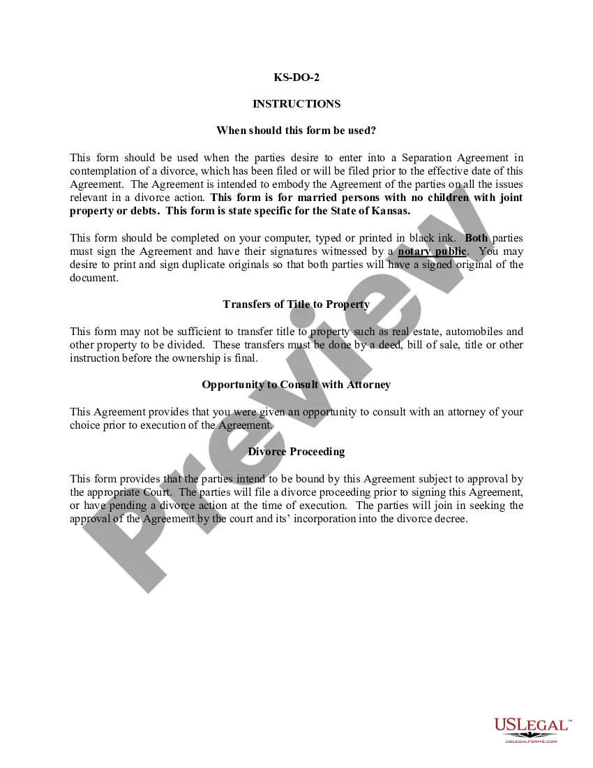 Kansas Divorce Property Division Worksheet For Divorce Us Legal Forms