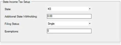 Kansas State Withholding For Payroll Software Program