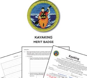 Kayaking Merit Badge Printable