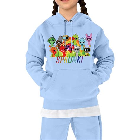 Kfsoqe Sprunki Clothes For Kids Sweatshirts For Teens Relaxed Fit Casual Sport Sweater Cute