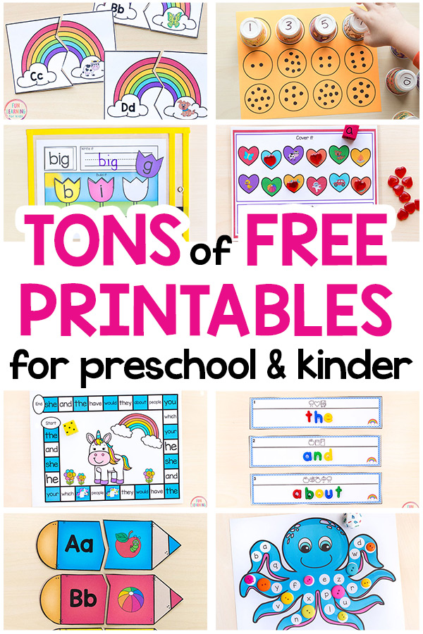 Kindergarten Activity Sheets Free Printables