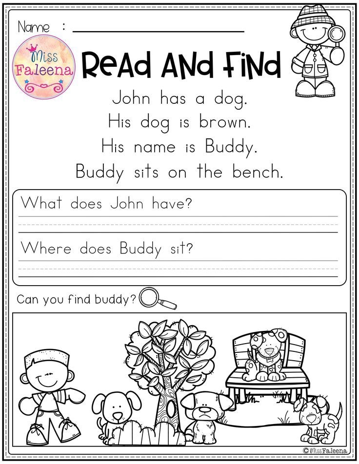 5 Fun Kindergarten Reading Worksheets for Free