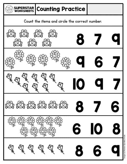 Free Kindergarten Counting Worksheets for Fun Learning