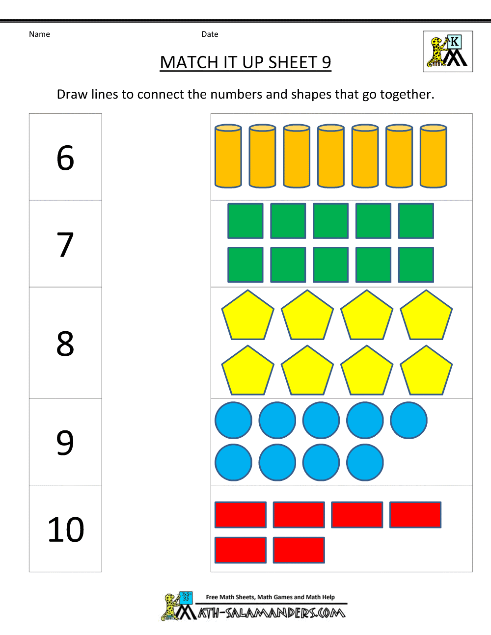 Free Printable Kindergarten Maths Worksheets for Fun Learning