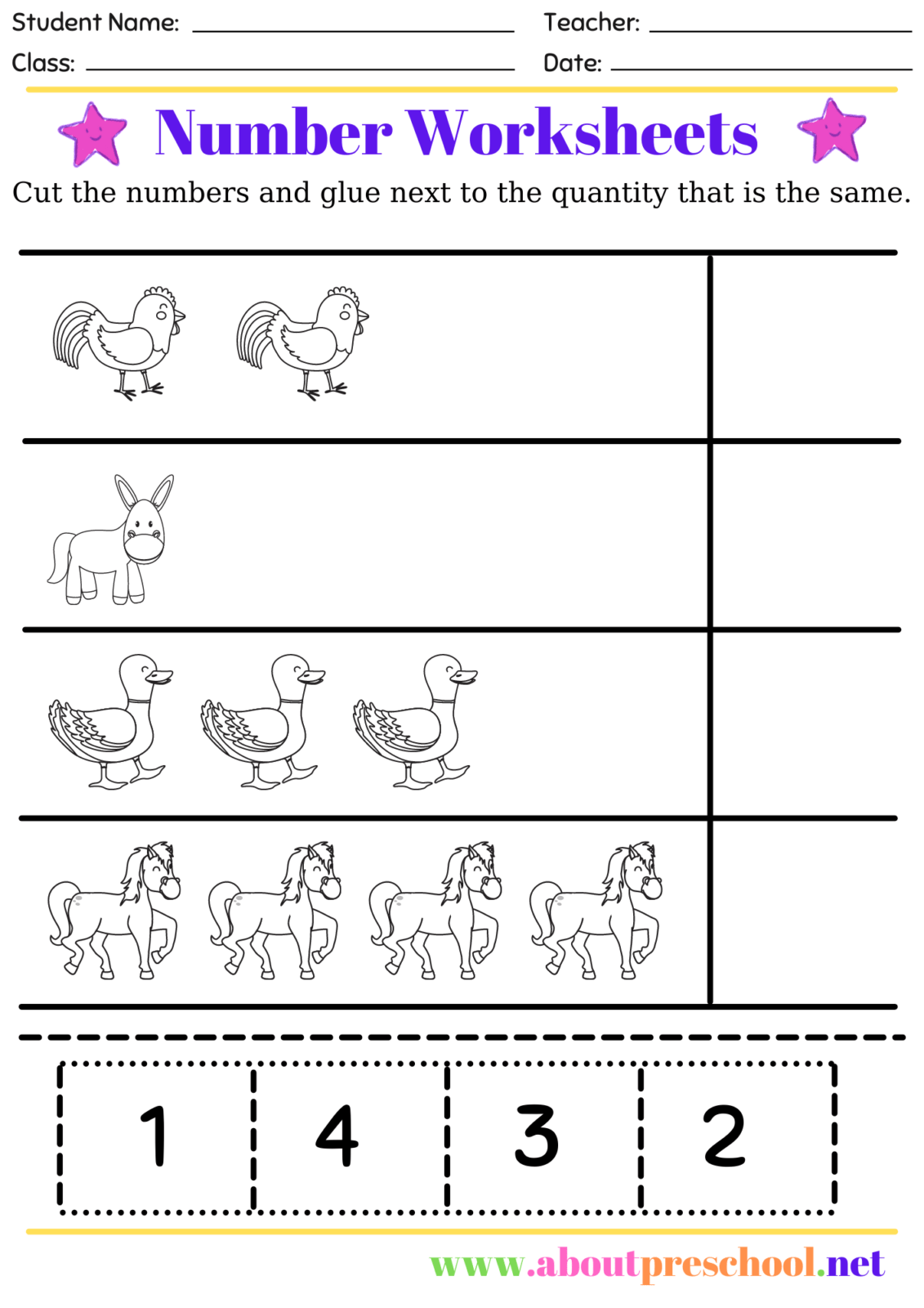 Kindergarten Numbers To 20 Worksheet Pack Numbers Kindergarten