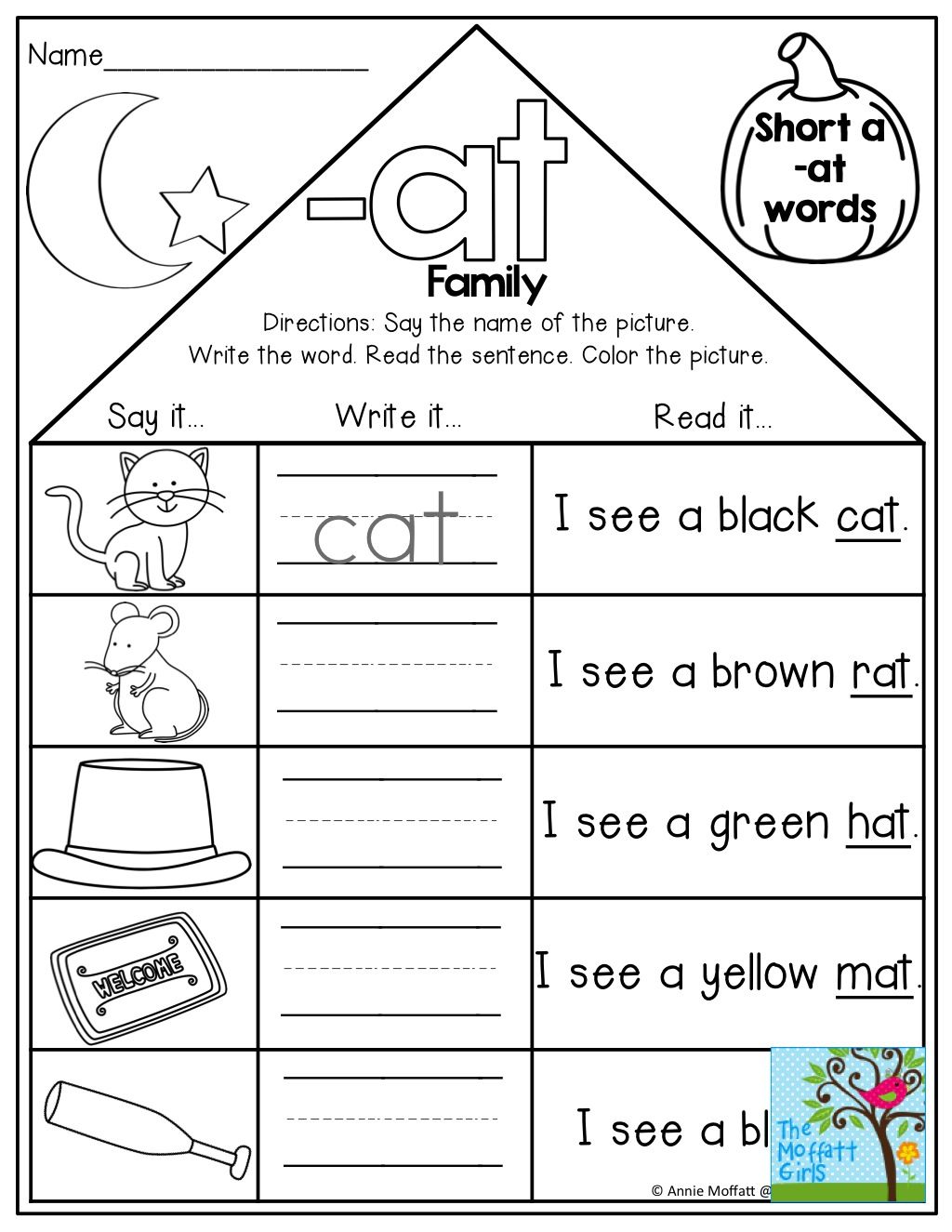 Free Kindergarten Word Family Worksheets for Fun Learning