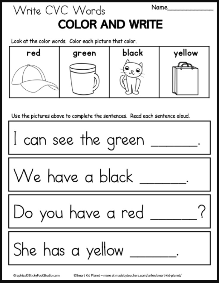 Kindergarten Writing Worksheets Free Printable Worksheets Master