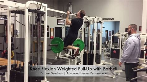 Knee Flexion Weighted Pull Ups Chin Ups With Barbell Youtube