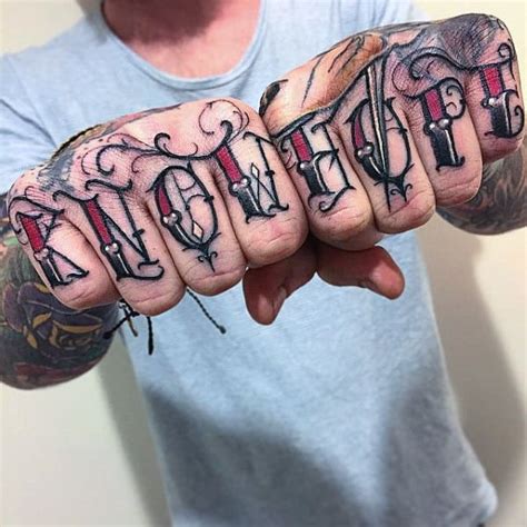 Knuckle Tattoos for Men Designs