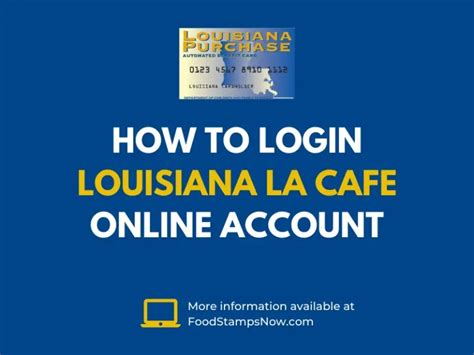 La Cafe Account Login Help Food Stamps Now