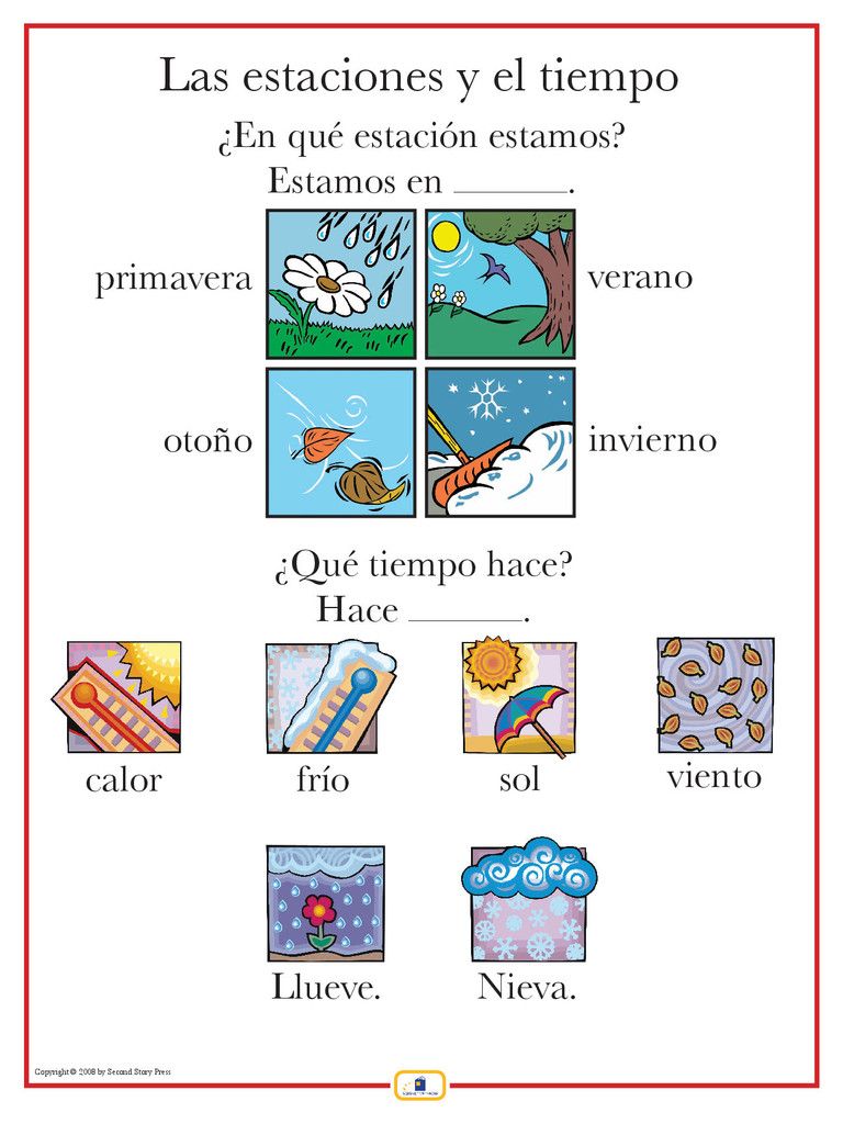 Las Estaciones Y El Tiempo Worksheet Answer Key Printable And