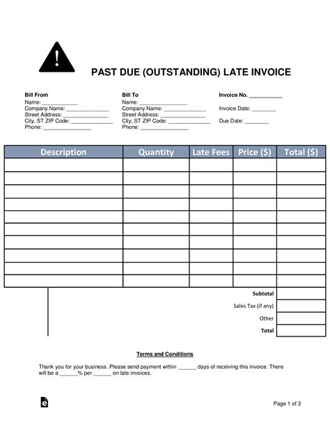 Late Payment Invoice Template Invoice Template Ideas