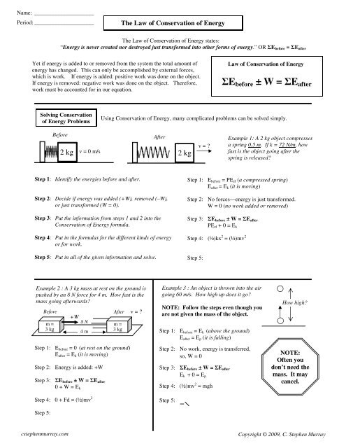 Unlock Energy Conservation Answers: Worksheet Explained