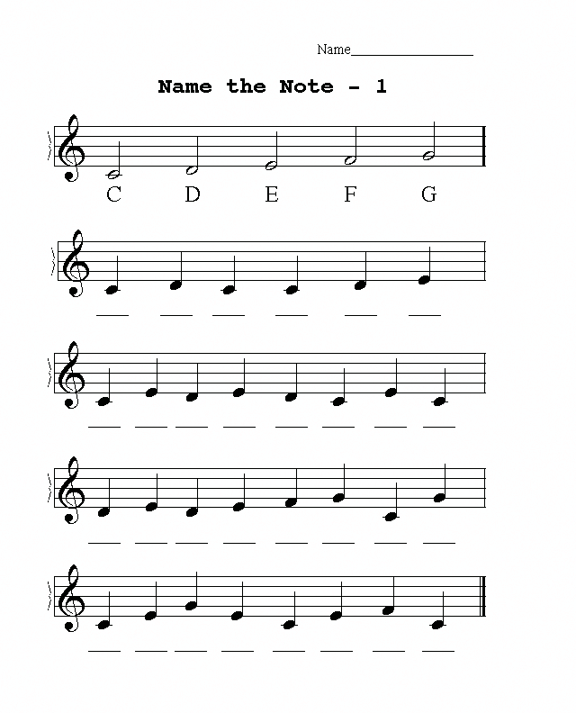 Learning Music Notes Worksheets Elle Sheets