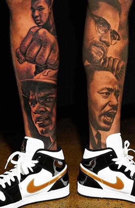 Leg Tattoos Black Men