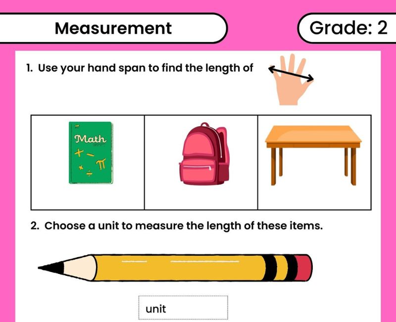 Length Measurement Worksheets Grade 1