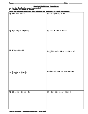 Lesson 5 Homework Practice Solve Multi Step Equations Airslate Signnow