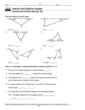 Lesson 7 1 Interior And Exterior Angles Answer Key Semanario