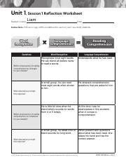 Letrs Unit 1 Session 6 Worksheet Reflection Example