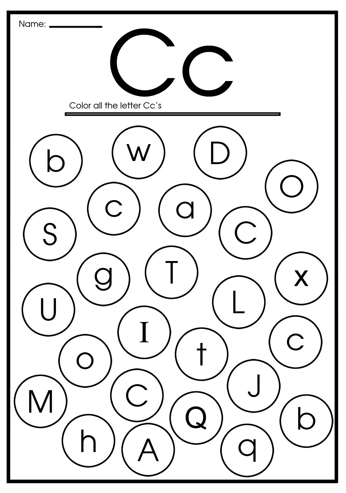 Letter C Worksheets For Preschool And Kindergarten Easy Peasy And Fun