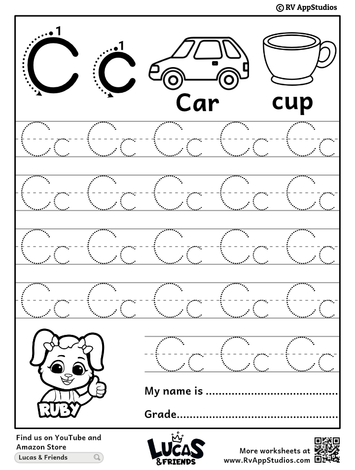 Letter Cc Worksheets Letter Cc Recognition Letter Cc Tracing Activities