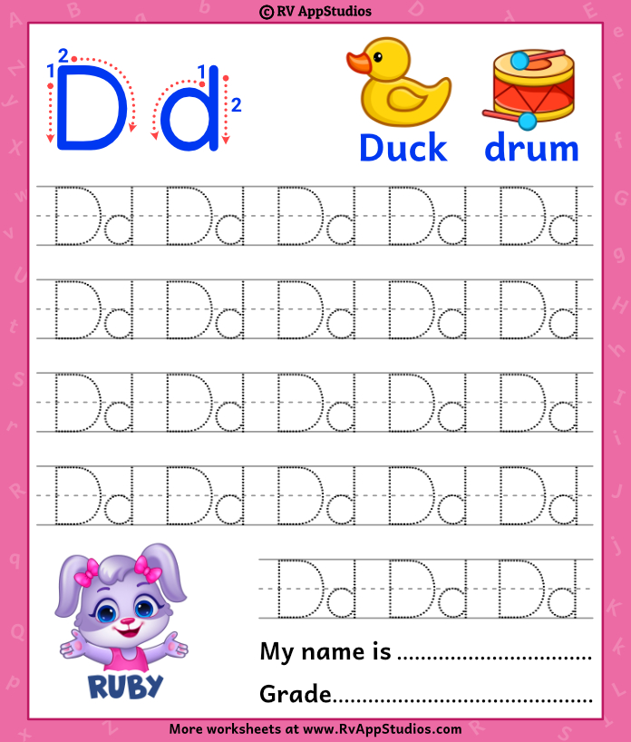 Free Printable Letter Dd Worksheets for Preschoolers