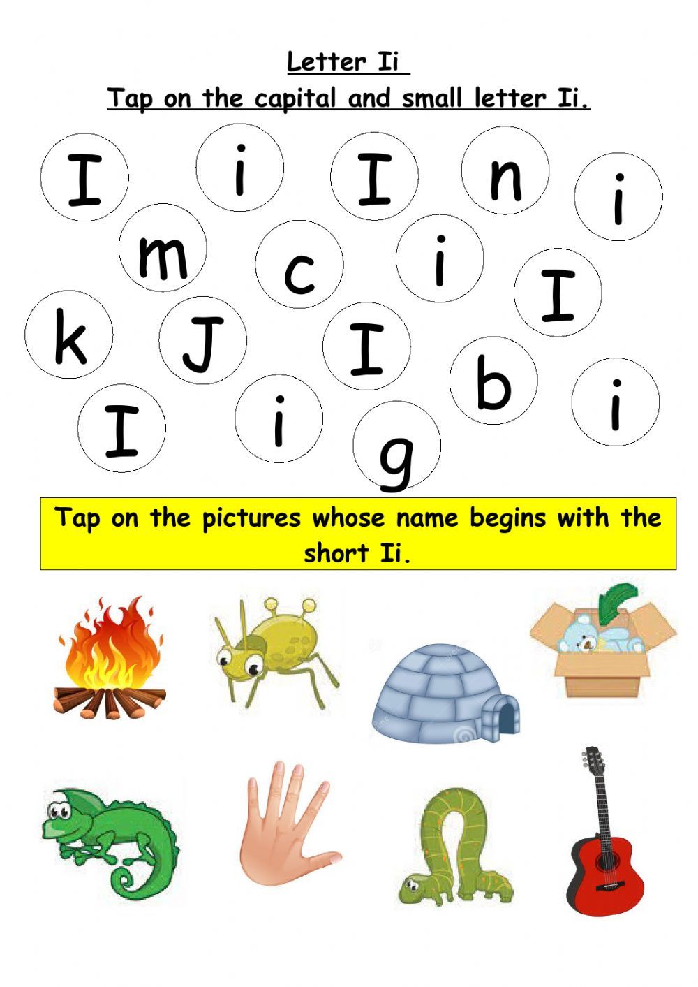 Letter Ii Worksheets For Kindergarten Alphabetworksheetsfree Com