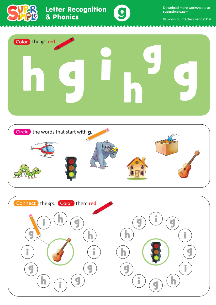 Letter Recognition Phonics Worksheet I Lowercase Super Simple