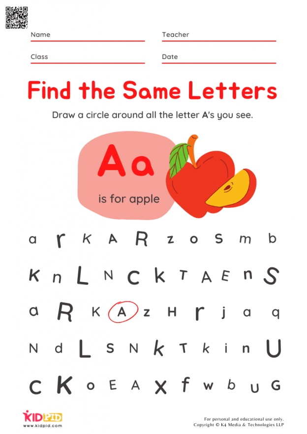 Letter Recognition Preschool Worksheets Kidpid