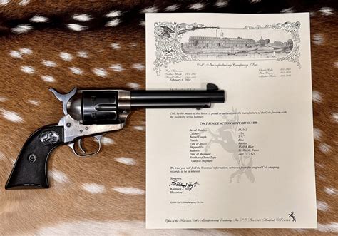 Lettered 1St Generation Colt Single Action Army 45 Colt Revolver