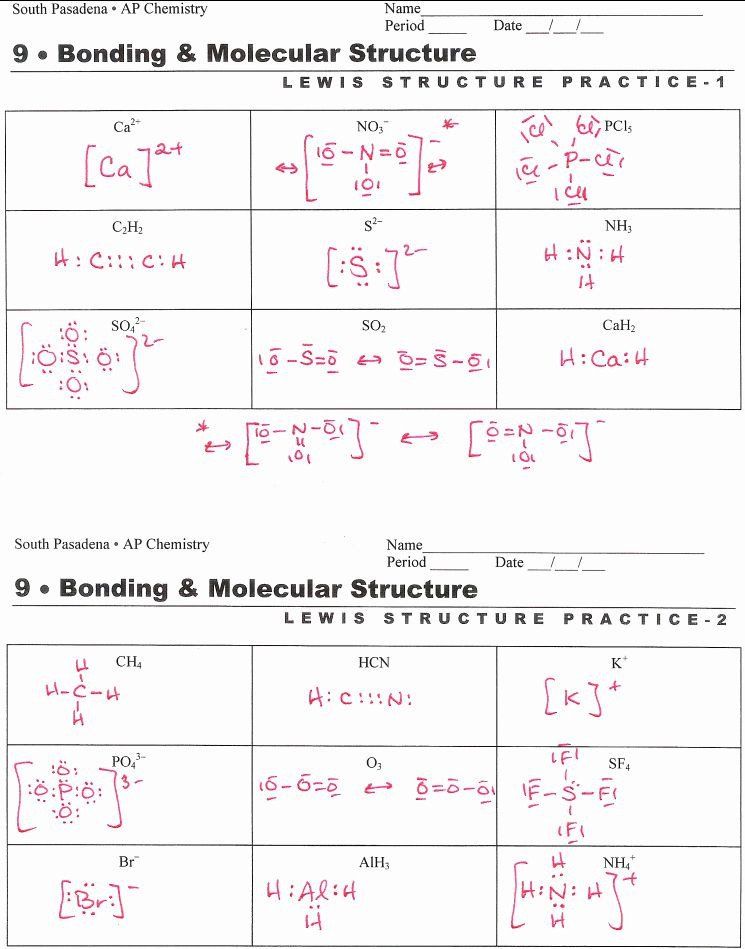 5 Essential Answers for Lewis Structure Worksheet 1