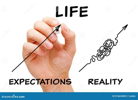 Life Expectations Vs Reality Motivational Concept Stock Photo Download Image Now Real Life