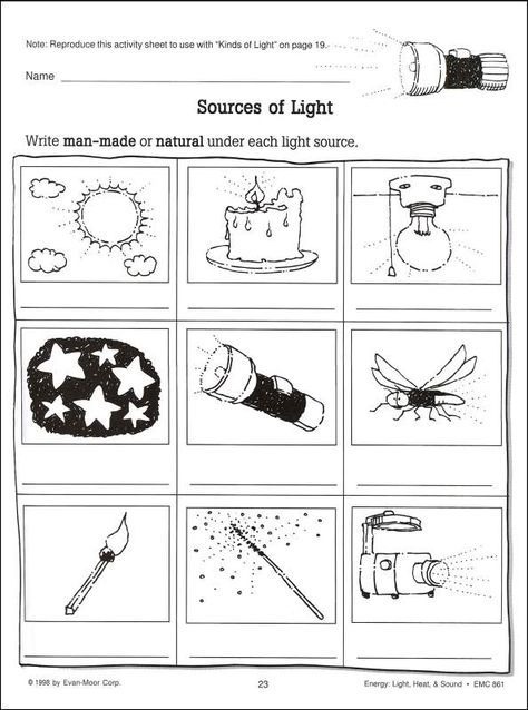 5 Fun Worksheets for Teaching Light and Sound in Grade 1