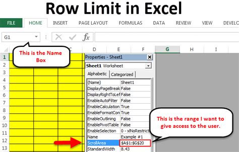 Limit Rows Columns In Excel Maximum Number Limit