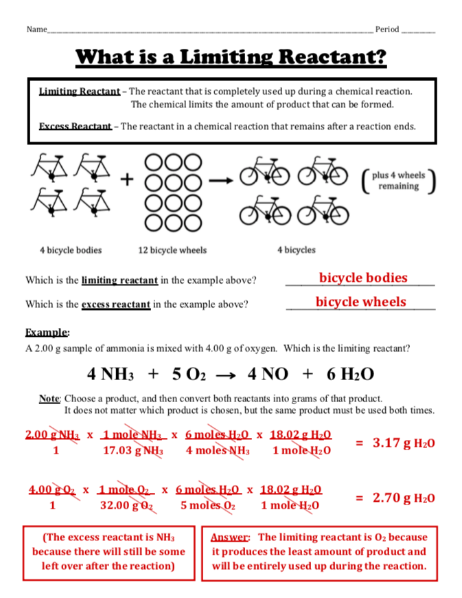 Limiting Reactants Worksheet Answers for Race Car Enthusiasts