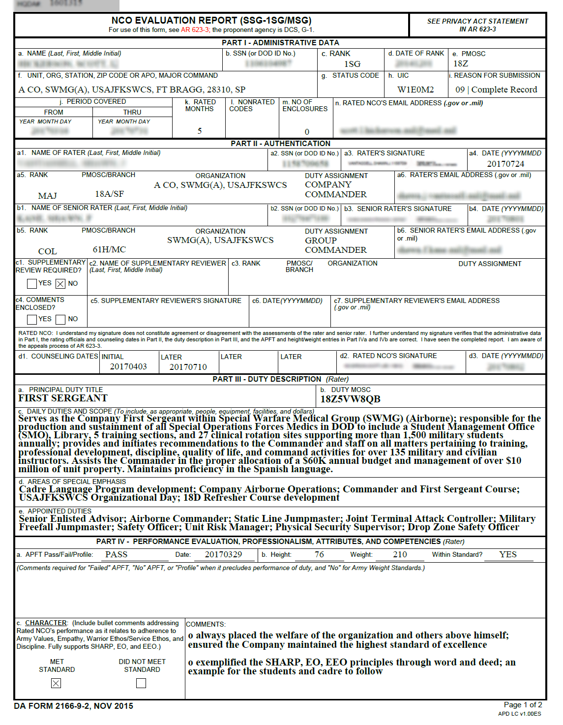 List Of Army Ncoer Support Form 2022